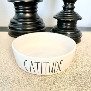 🆕Rae Dunn Ceramic CATITUDE Pet Bowl